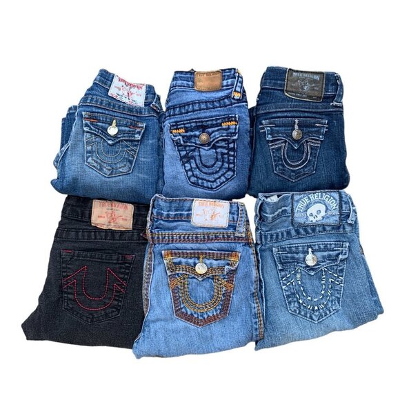 LOT OF 6 Vintage True Religion Jeans Kids Various Sizes - Picture 13 of 13